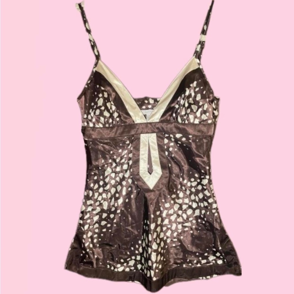 Y2K Brown satin vintage Charlotte Russe Cami top!